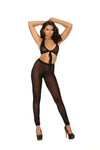 Women's Black Mesh Leggings Elastic Waist Band Lingerie