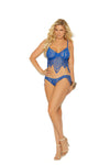 Women's Royal Blue Plus Size Lace Bralette Adjustable Straps Lingerie