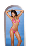 Women's Neon Pink Lycra Bikini Top Matching G-string Swimwear