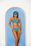 Women's Turquoise Lycra Bikini Top Matching G-string Swimwear